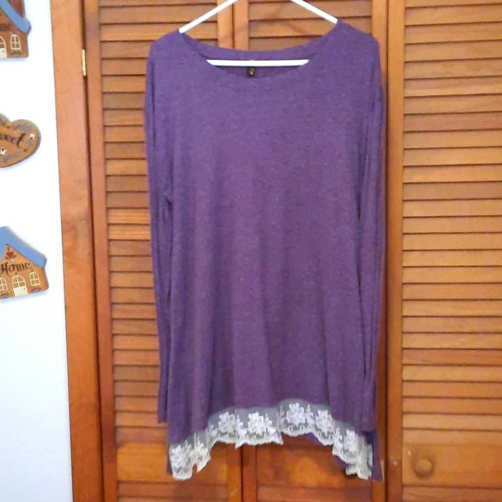 Boutique Purple Tunic EUC